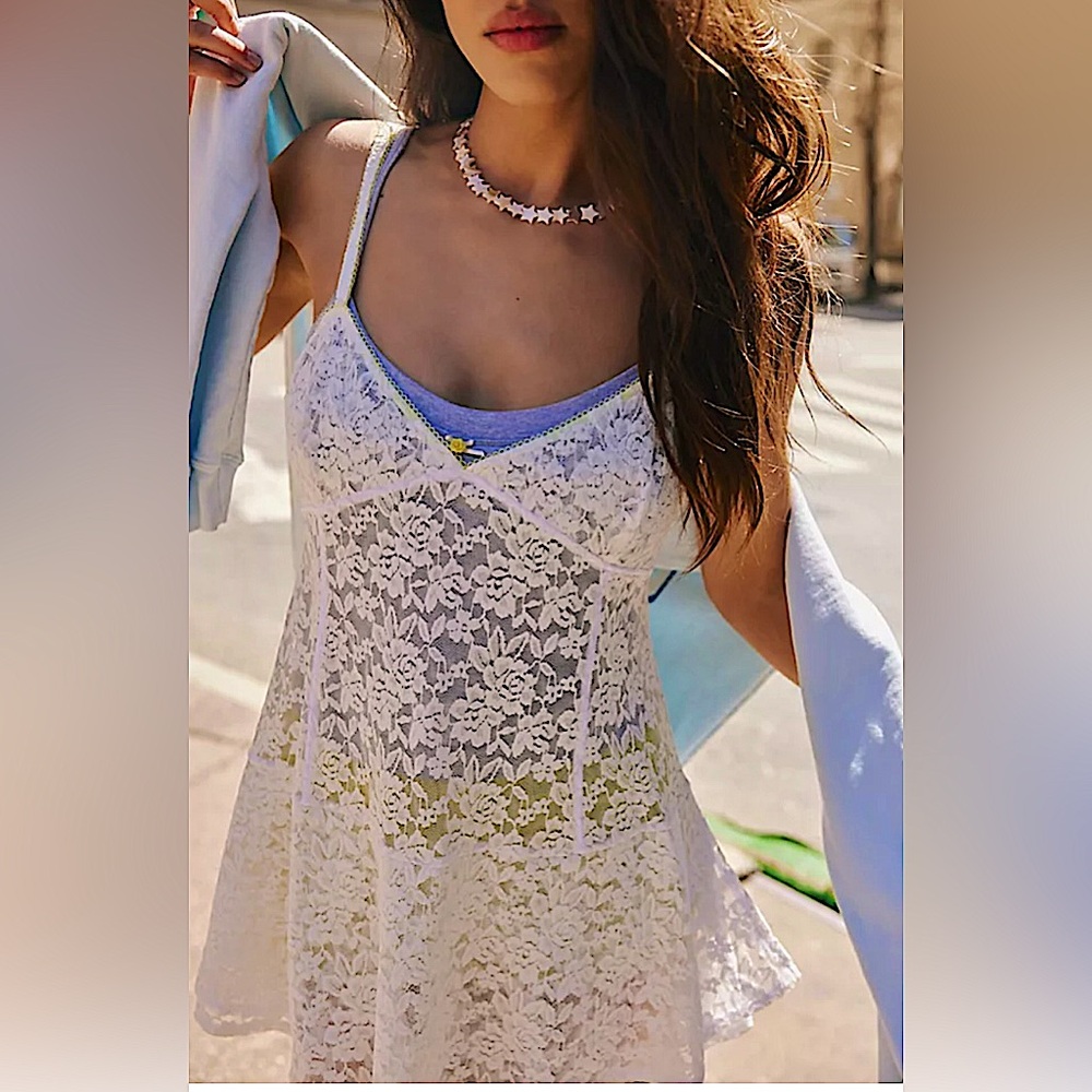 Free People Sun-Sational Mini Slip NWOT